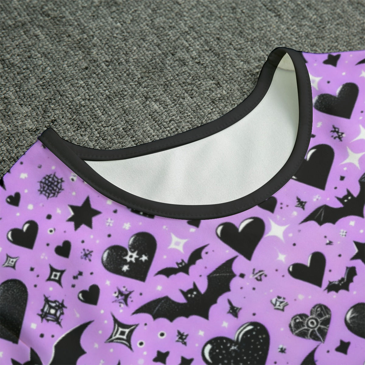Batty Hearts Short Sleeve CuddleSuit