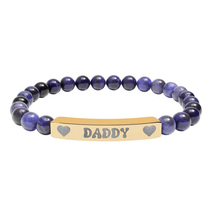 Daddy Natural Stone Bracelet (Colors) - Puppy's Aesthetics