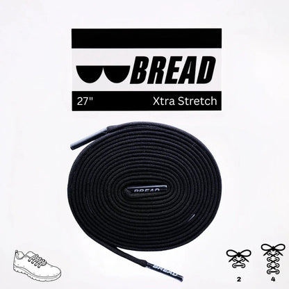 Dark Shadow Black Elastic Shoelaces - Puppy's Aesthetics