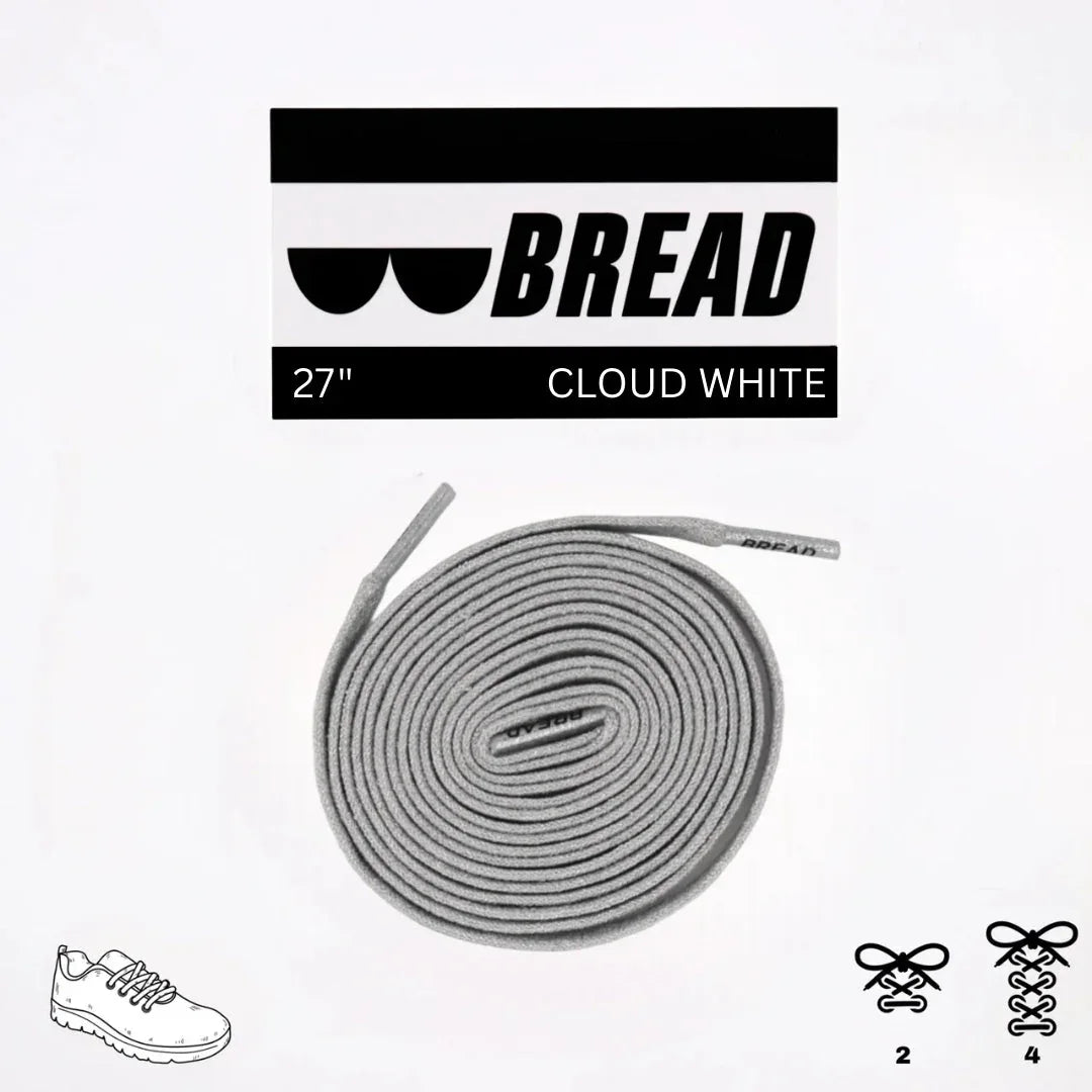 Soft Cloud White Elastic Shoelaces - Puppy's Aesthetics