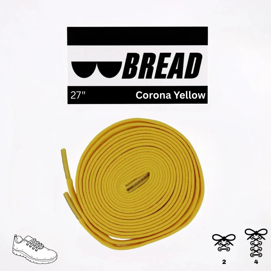 Bright Corona Yellow Elastic Shoelaces - Puppy's Aesthetics