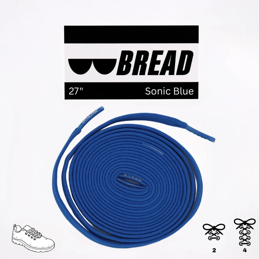 Bold Sonic Blue Elastic Shoelaces - Puppy's Aesthetics