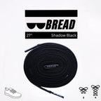 Dark Shadow Black Elastic Shoelaces - Puppy's Aesthetics