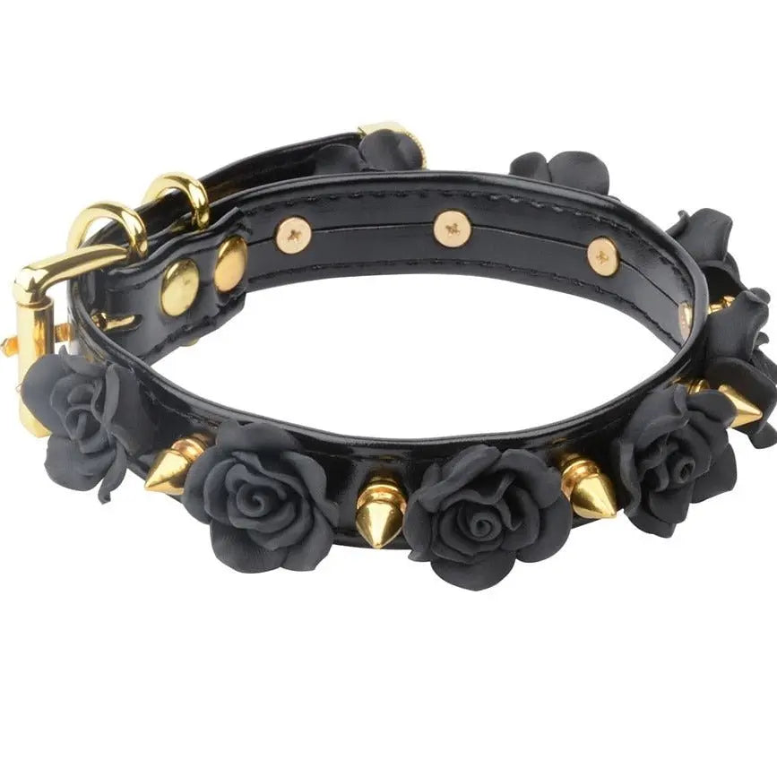 Pastel Goth Spiked Rose Collar (Colors)