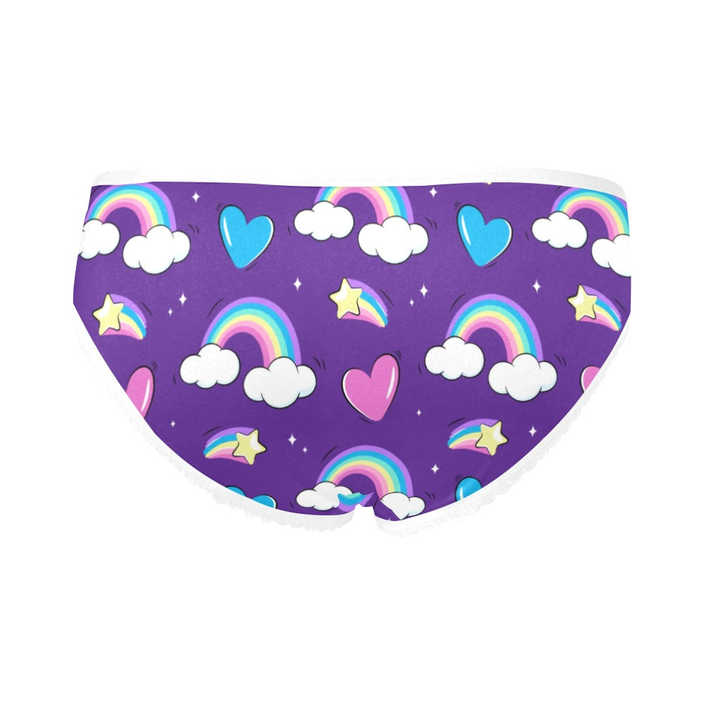 Purple Rainbow Briefs Panties