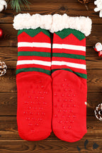 Red Reindeer Christmas Knit Socks