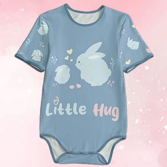 'Little Hug' Blue Bunny Adult Unisex Onesie - Image #1