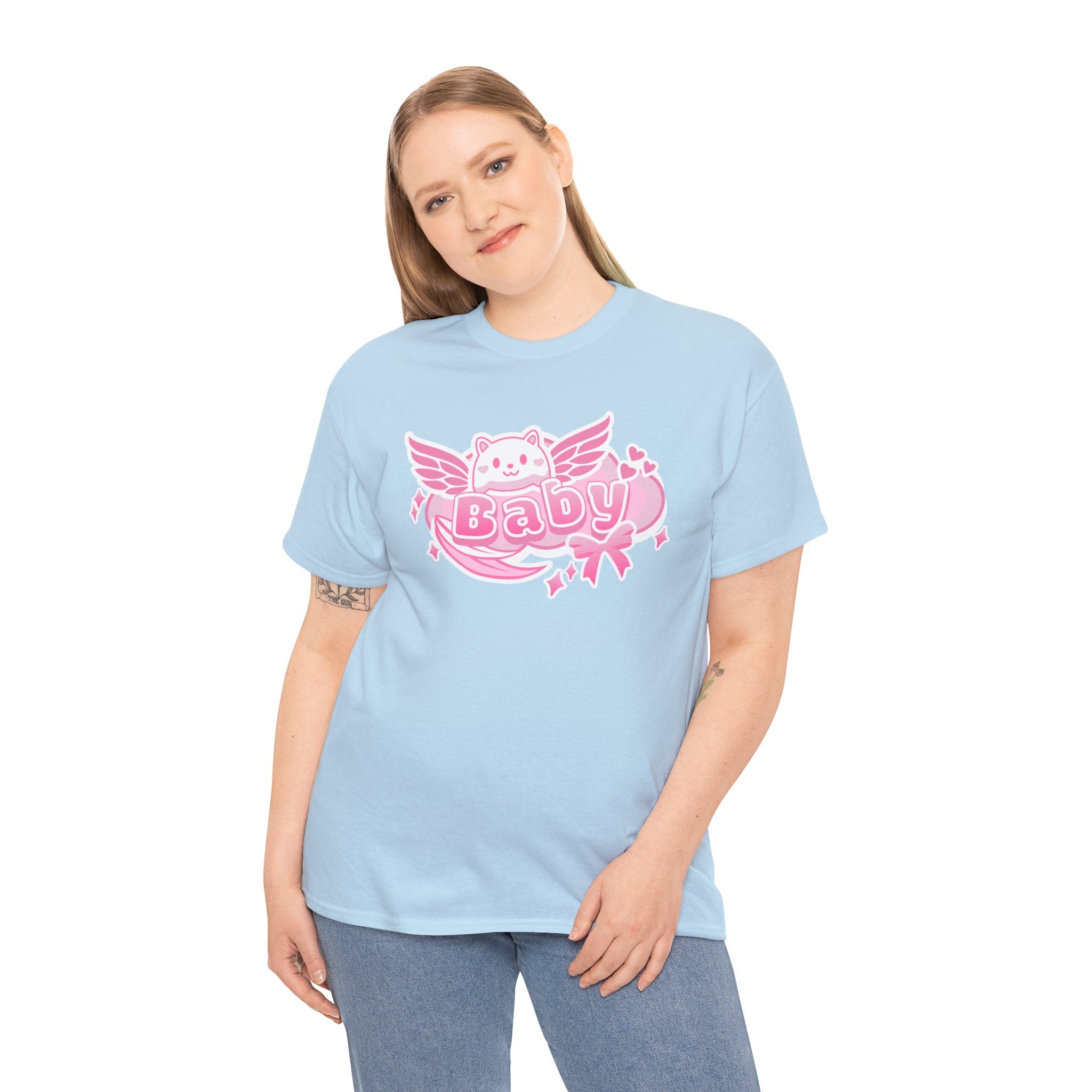 Baby Pink Wings Play Tee - Puppy's Aesthetics