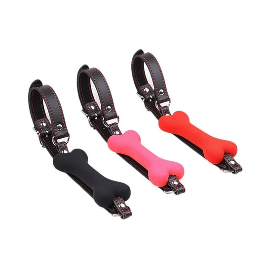 Pup Play Bone Gag w/Lock - Puppy's Aesthetics
