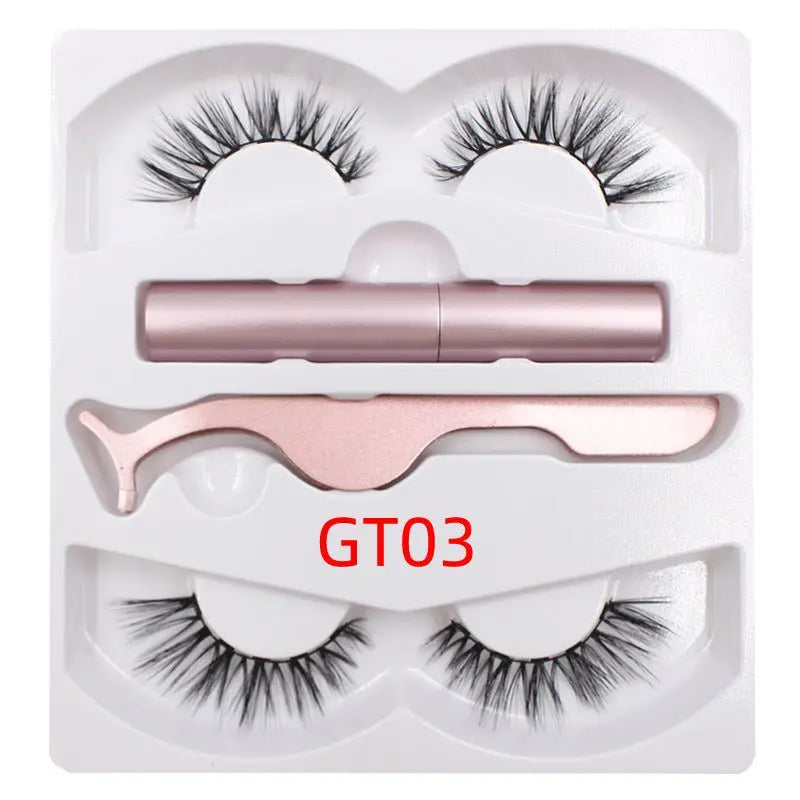 Magnetic Liquid Eyeliner & Eyelashes Set Pink Gt03 style