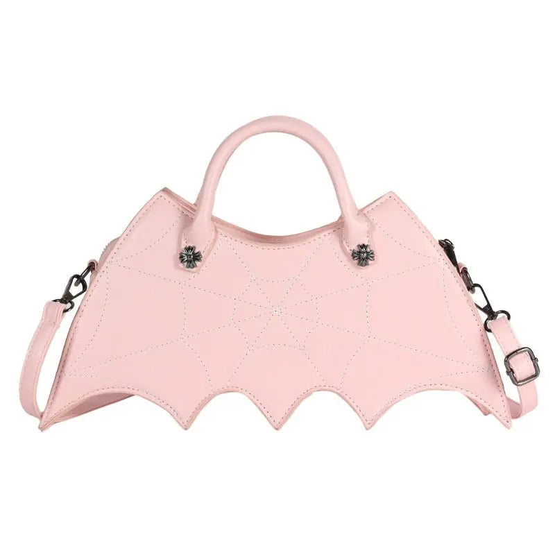 Pastel Goth Bat Shoulder Bag Pink