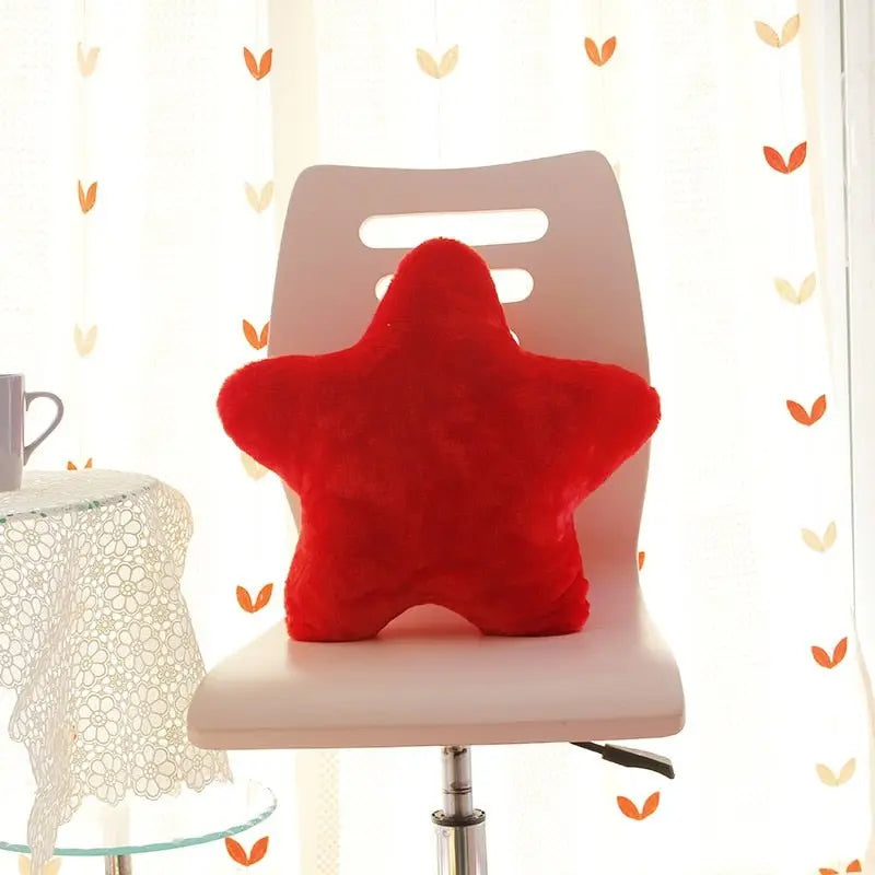 Soft Star Pillow Plushie Red 40x40