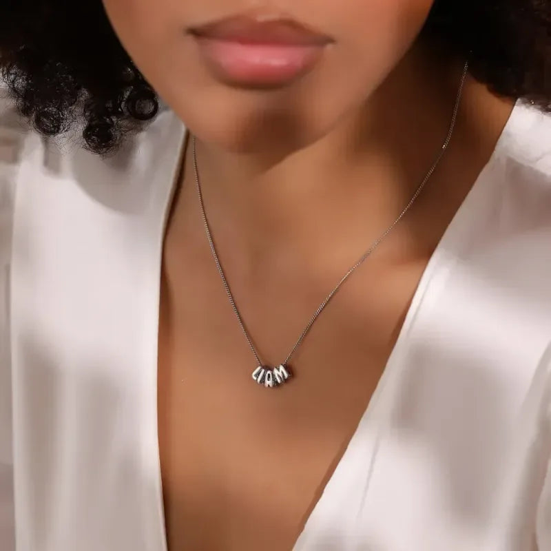 Bubble Love 3D Name Necklace - Puppy's Aesthetics