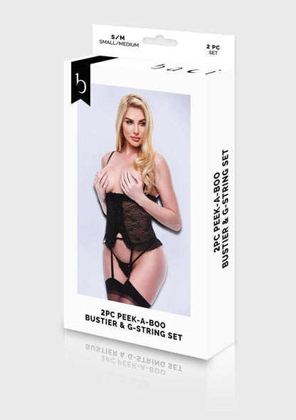 2pc Peek-A-Boo Bustier and G-String