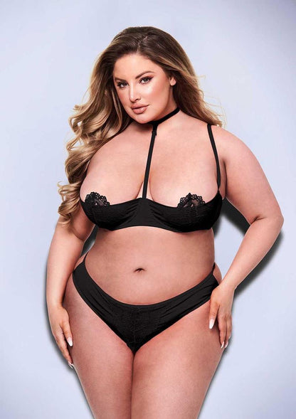 2pc Sexy Quarter Cup Bra and G-String