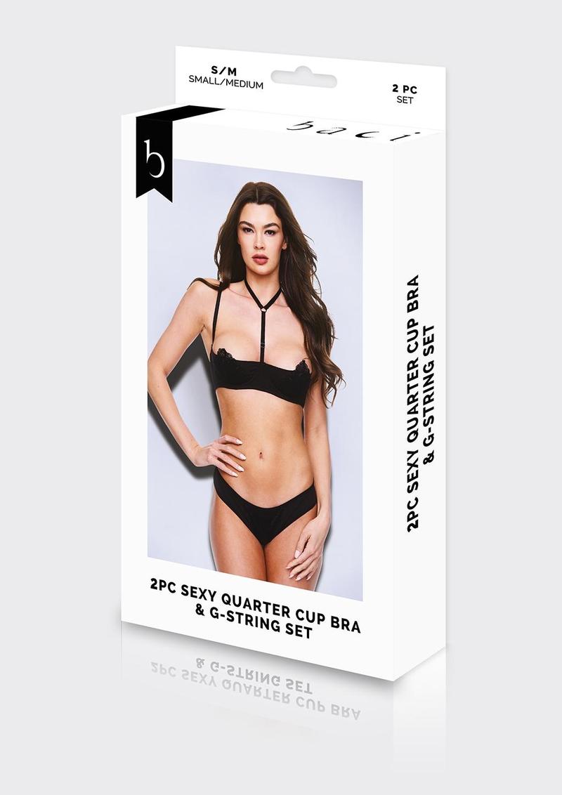 2pc Sexy Quarter Cup Bra and G-String