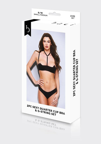 2pc Sexy Quarter Cup Bra and G-String