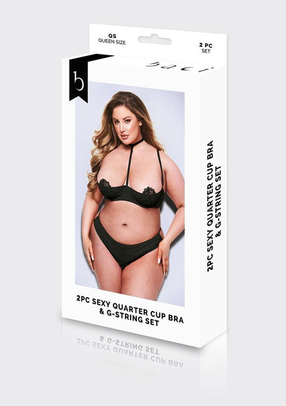 2pc Sexy Quarter Cup Bra and G-String