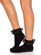 Diem Lace Ruffle Anklet Socks