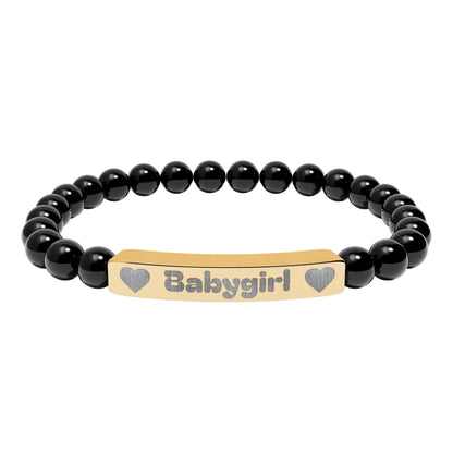 Babygirl Natural Stone Bracelet (Colors) - Puppy's Aesthetics