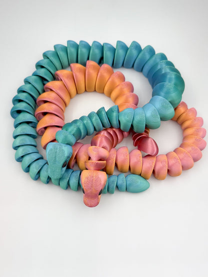32-Inch Articulated Snake – 3D Printed, Fidget Toy