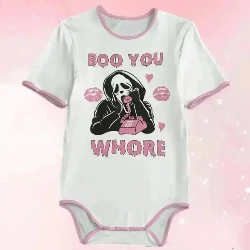 'Boo You Whore' Unisex Adult Onesie Bodysuit Puppy's Aesthetics