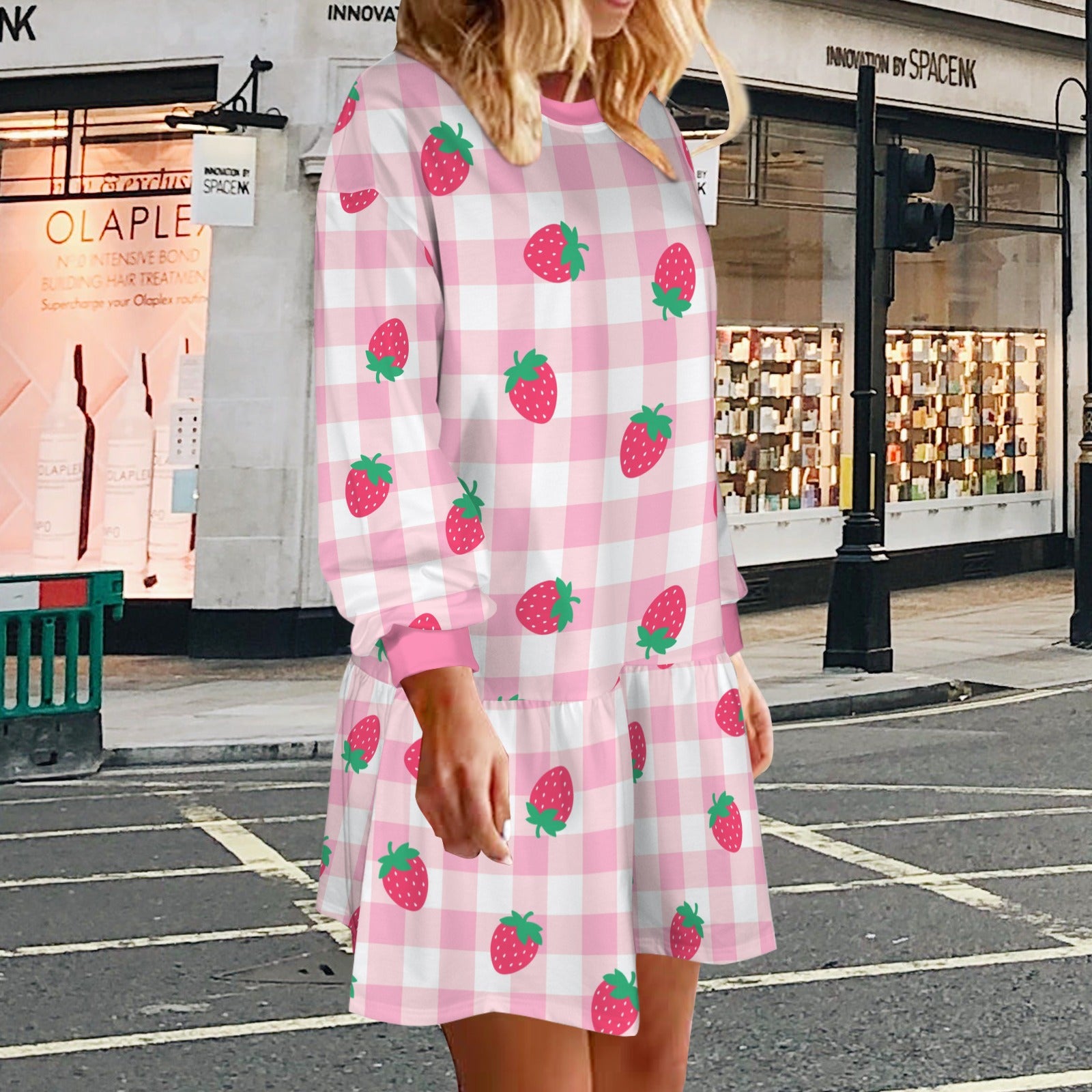 Strawberry Plaid Play Dress