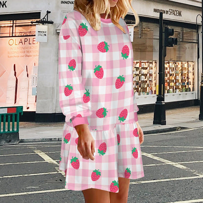 Strawberry Plaid Play Dress