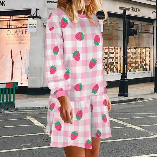 Strawberry Plaid Play Dress