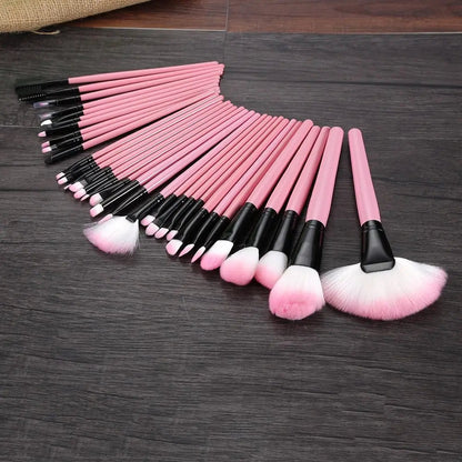 32Pcs Makeup Brushes Pink Set Professional Puppy's Aesthetics
