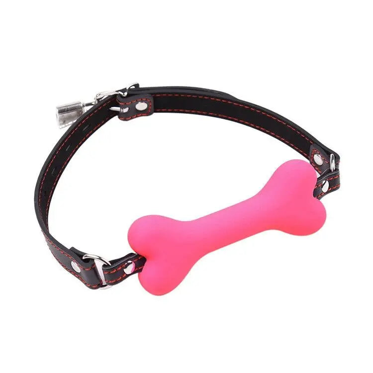 Silicone Puppy Bone Mouth Gag (Colors) Pink United States
