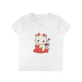 Lil Devil Cat V-Neck Play Tee - Puppy's Aesthetics