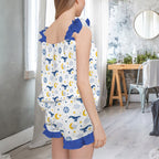 Sleepy Whale Ruffle Pajama Set