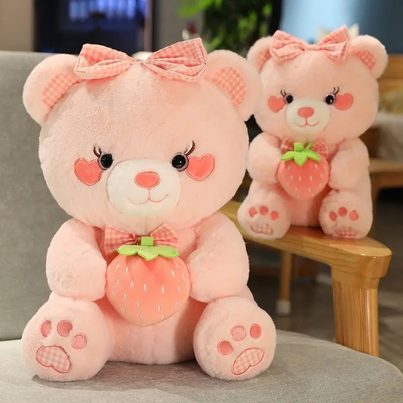 Soft Strawberry Teddy Bear Plushie