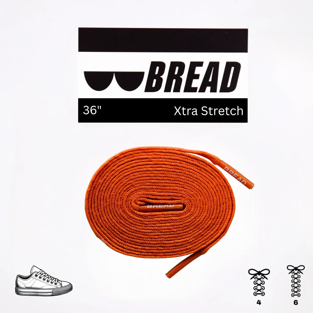 Bold Coral Orange Elastic Shoelaces - Puppy's Aesthetics
