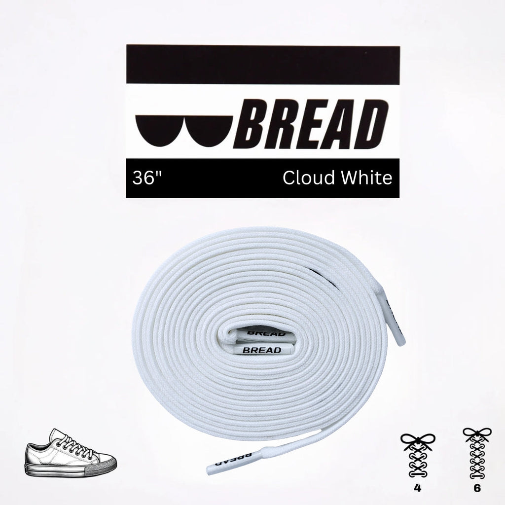 Soft Cloud White Elastic Shoelaces - Puppy's Aesthetics