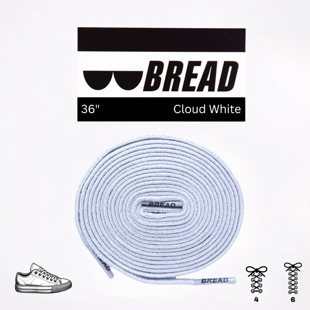 Soft Cloud White Elastic Shoelaces - Puppy's Aesthetics