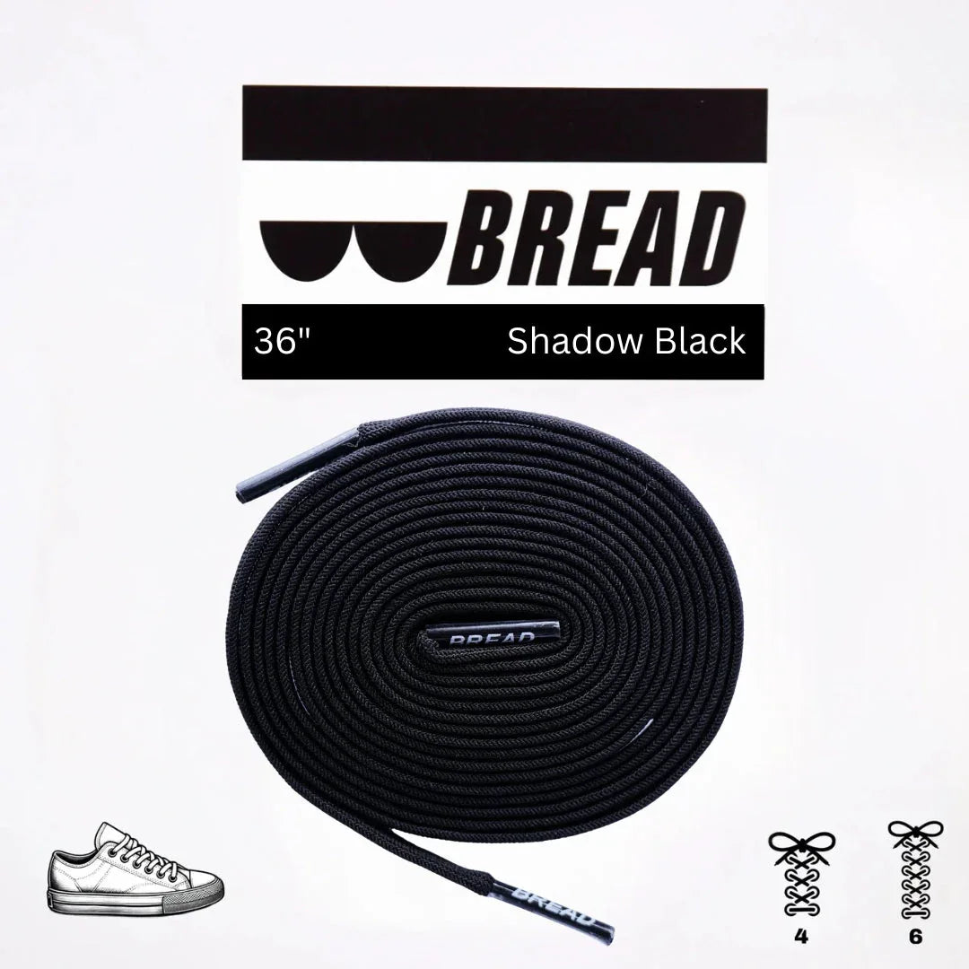 Dark Shadow Black Elastic Shoelaces - Puppy's Aesthetics
