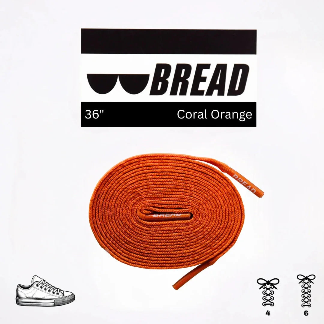 Bold Coral Orange Elastic Shoelaces - Puppy's Aesthetics