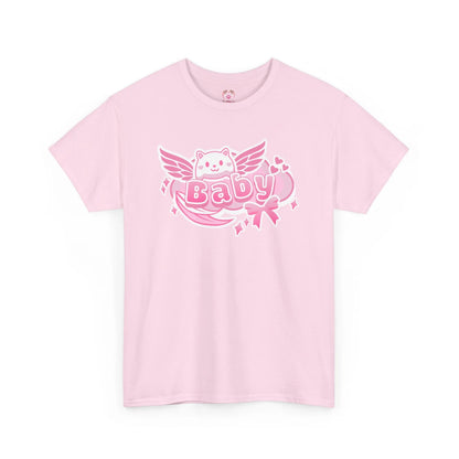 Soft Baby Pink Wings Play Tee - Puppy's Aesthetics