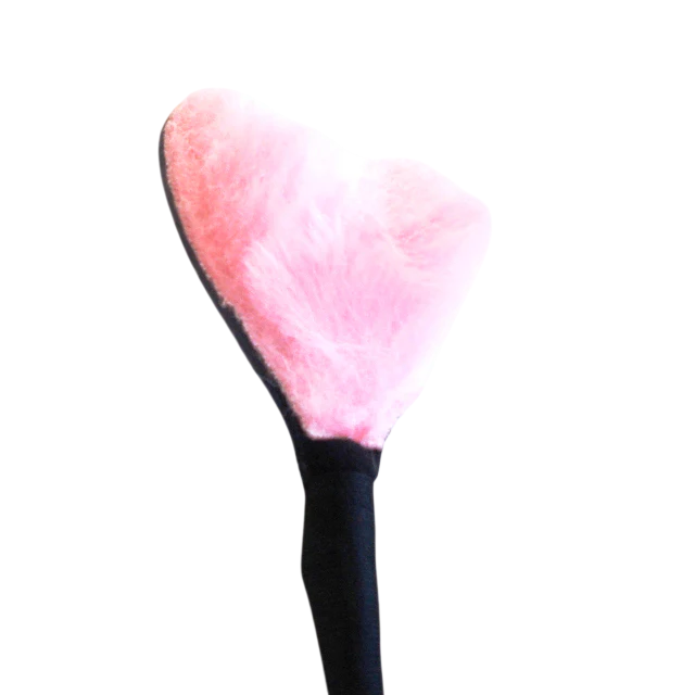 Fluffy Heart Crop – Pink & Black