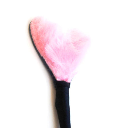 Fluffy Heart Crop – Pink & Black