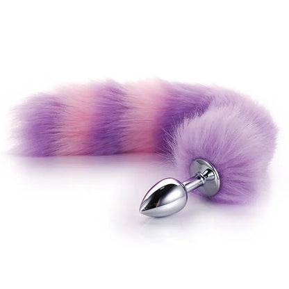 Kawaii Pink & Black Anal Tail (28 Colors) Purple Pink