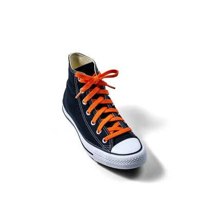 Bold Coral Orange Elastic Shoelaces - Puppy's Aesthetics