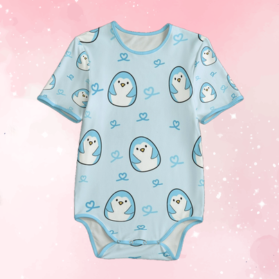 Sweet Blue Penguin Adult Unisex Onesie