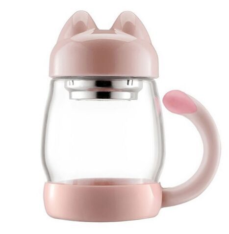Whisker Sips Kawaii Tail Tea Cup – 420ML with Filter & Lid