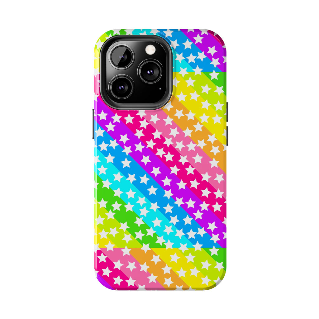 Starry Sprinkle Rainbow Tough iPhone Case