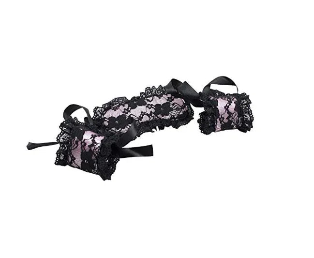 Lace Dreams Blindfold & Cuffs Set - Puppy's Aesthetics