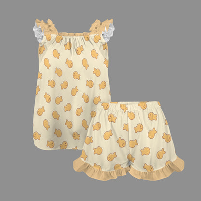 Fishie Crackers Ruffle Pajamas