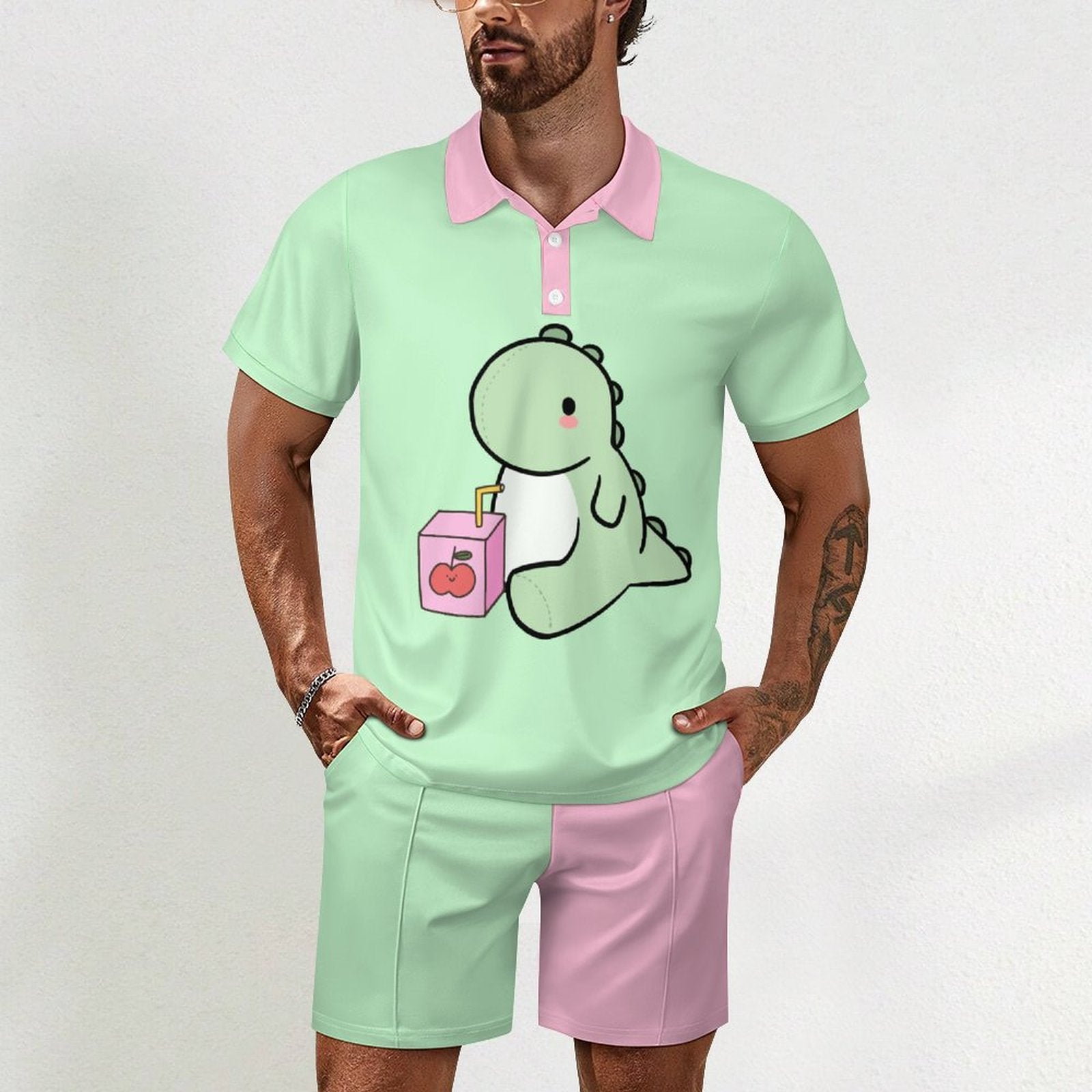 Sippin Saurus Plushie Shorties Set - Puppy's Aesthetics